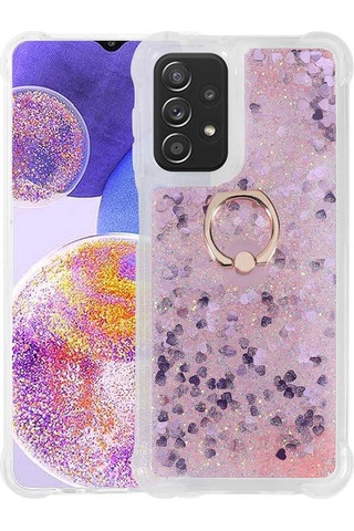 Galaxy Uyumlu A23 Kılıf Tchs Milce Kapak - Mor Mor