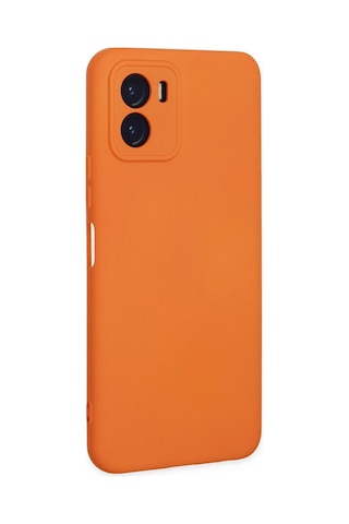 Uryport Vivo Y15s Kılıf Nano İçi Kadife Silikon - Turuncu