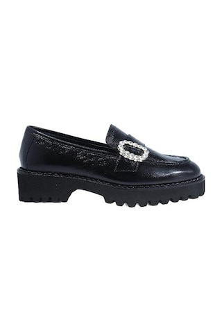 Poletto Hakiki Deri Sıyah Loafer Düz 780 23-2378 Siyah