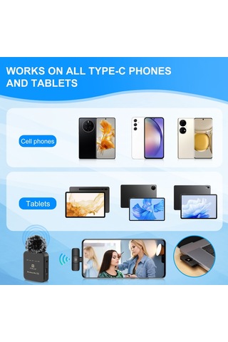 Springsun Puluz Pu646b Kablosuz Mikrofon Sistemi 1 Alıcı Ve 1 Verici İle 10m İletim Menzili Dahili Pil Android Telefonlar Bilgisayar