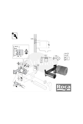 Roca Naia Ankastre Lavabo Batarya Seti - Krom / İç Set Sıva Altı Grubu Dahil Arkhev0014 Parlak Krom
