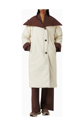 Varley Annalise Reversible Wrap Coat, Lüks Çift Taraflı Kahverengi Kaban Kahverengi-bej