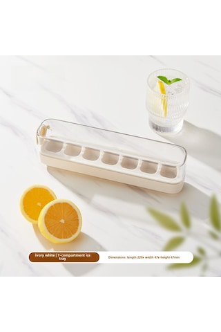 Dianziye Gıda Seviyesi Silikon Buzluk, Basarak Buz Çıkarma Mekanizması, Kapaklı Ev Kullanıma Uygun, 7 Bölmeli Beyaz Buz Dökme Aleti Diğer