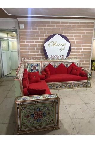 Ottoman Ahşap Sedir Şark Odası Model 7 - Renk: Renkli
