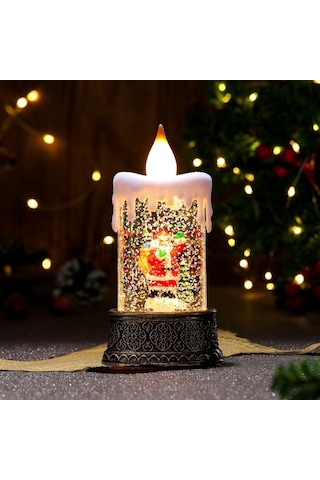 Novahub Yeni Yaşlı Yaratıcı Süsleme Parlayan Noel Mum Mum Masaüstü Lambası Lambası Gece Çanta Bronz Adam 20 İh 20