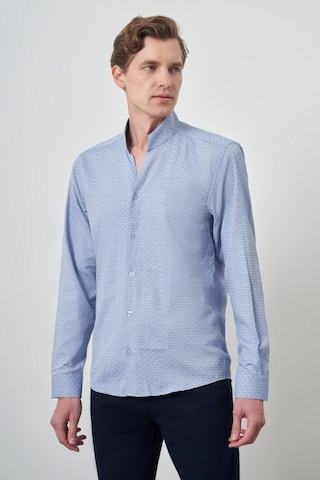 Morven Erkek Mavi Slim Fit Dik Yaka Gömlek 25mc004046300 Mavi Mavi