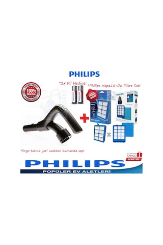 Philips Uyumlu Fc9928 Marathon Ultimate Kumanda Sapı+Hepa Filtre Seti (410608074)