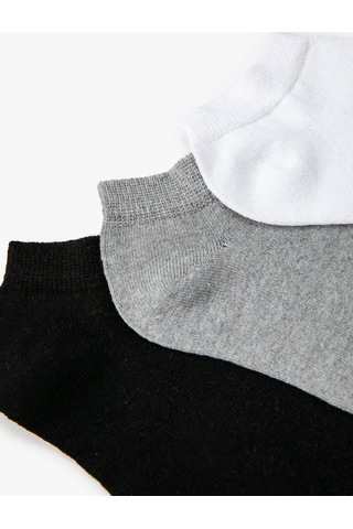 Koton Basic 3'lü Patik Çorap Seti Çok Renkli Gri 4wam80004aa 4WAM80004AA040 Gri