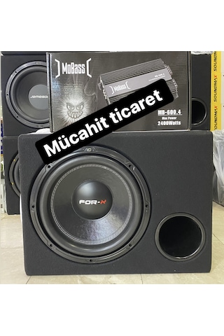 Forx 30cm Bass 1000w 250rms Mobass 4kanallı Anfi 2400w 2x150rms