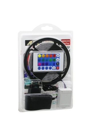 Kumandalı Rgb Led Şerit Işık Su Geçirmez 5 Metre Adaptörlü Standart