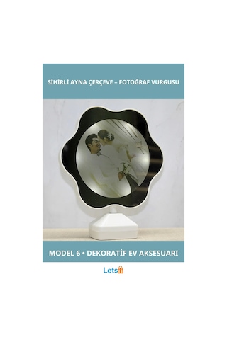 Led Işıklı Sihirli Ayna Çerçeve Modern Tasarım