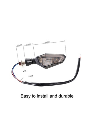 Mk-236 4 Adet 22led Motosiklet V Line İki Renkli Dönüş Işığı Sinyal Açısı Işığı Sarı Mavi