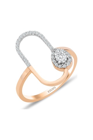 Pırlanta Damla Nemesis Yüzük - Idl Sertifikalı Rose Gold