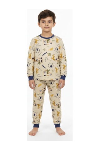 Baglan Erkek Çocuk Baskılı Pijama Takım Bgl-st05258 Taş