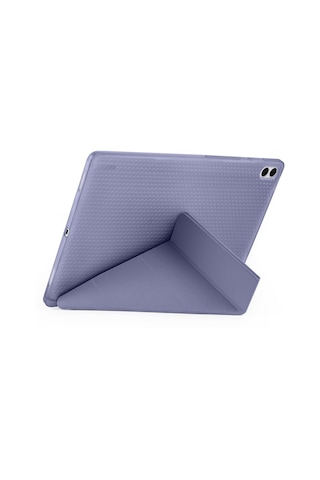 Samsung Uyumlu Galaxy Tab S11 Ultra Kılıf Tri Folding Kalem Bölmeli Standlı Arka Kapak