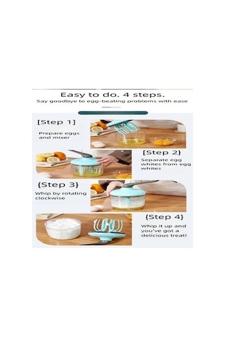 Didadodo Yumurta Mikseri Yeşil - Yarı Otomatik El Çırpma Çırpıcı Yeşil, Ergonomik Kolu İle Yeşil