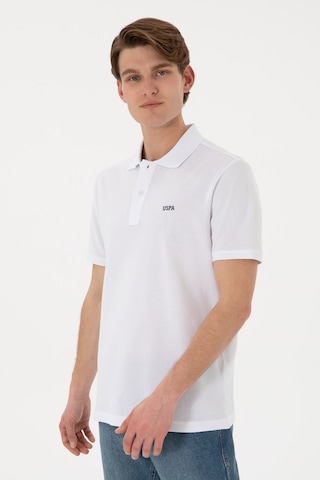 U.S. Polo Assn. Erkek Regular Fit Polo Yaka Beyaz Basic Tişört 50306007-VR013