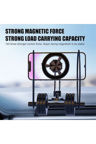 Besthome1 360 Derece Dönebilen Güçlü Mıknatıslı Araç Telefon Tutucu - Sarsıntıya Dayanıklı Altın Altın