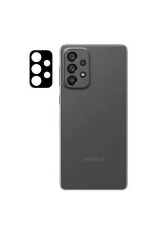 Galaxy A73 Zore 3D Kamera Camı Koruyucu Siyah