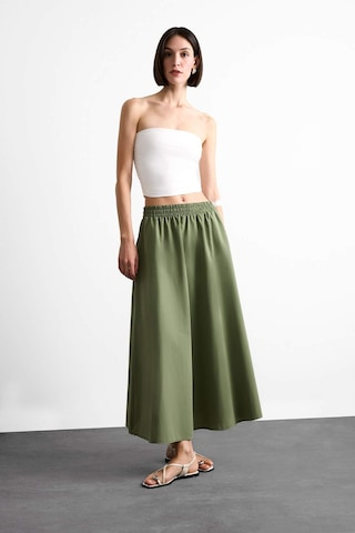 Defacto Esnek Belli Cepli Maxi Etek F7897ax25smkh258 Haki