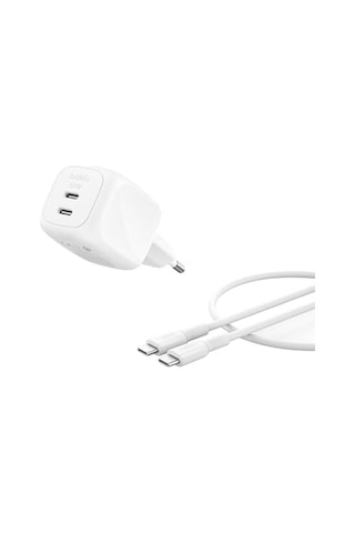 Smartprotect 2 Portlu Usb-c Şarj Cihazı 50 W, Çift Portlu Gan Şarj Cihazı, 1 M Usb-c Kablo Dahil, Apple MacBook Uyumlu , Apple iPhone Uyumlu, 1