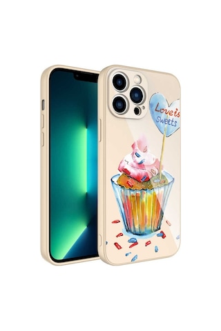 Apple Uyumlu iPhone 12 Pro Max Kılıf Kamera Korumalı Desenli Sert Silikon Zore Epoksi Kapak NO8