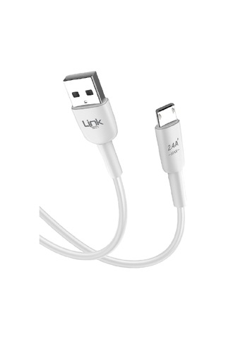 Linktech C301 Safe 12W Micro USB Kablolu Hızlı Şarj Cihazı Seti Beyaz 1 Adet