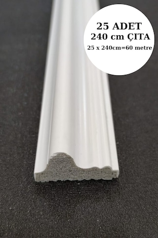 Diecor Dekoratif Boyanabilir 25 Adet 4 Cm Eğimli Polistren Duvar Çıtası Model:xa318