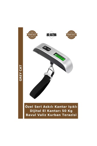 Özel Seri Askılı Kantar Işıklı Dijital El Kantarı 50 Kg Bavul Valiz Kurban Terazisi Çok Renkli