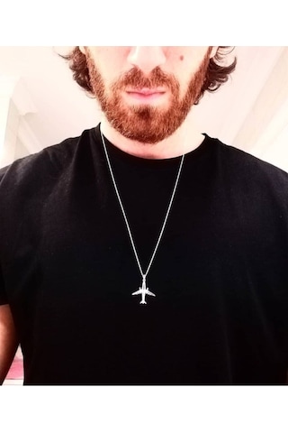 Oriental Kuyumculuk Jewellery Gümüş Uçak Kolye Gümüş