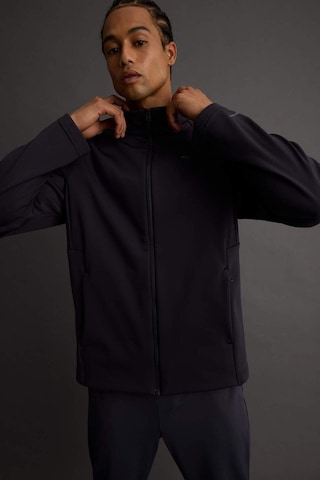 Defacto Defactofit Su İtici Slim Fit Dar Kesim Fermuarlı Softshell Yağmurluk E9495ax25auar214 Antrasit