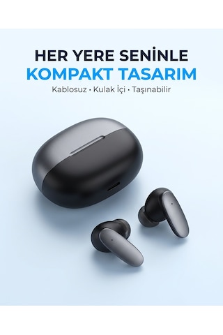 Bezos Snk-9000 Siyah Anc & Enc Kablosuz Bluetooth Kulaklık 5.4 Kulak İçi Kulaklık - V2 Nıda