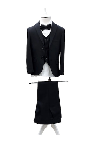 Erkek Çocuk Siyah Takım Elbise 9 12 Yaş