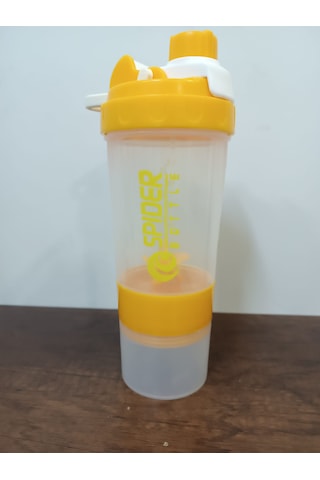 Sızdırmaz Ve Ve Vidalı Kapaklı Plastik Shaker Seşaf Sarı