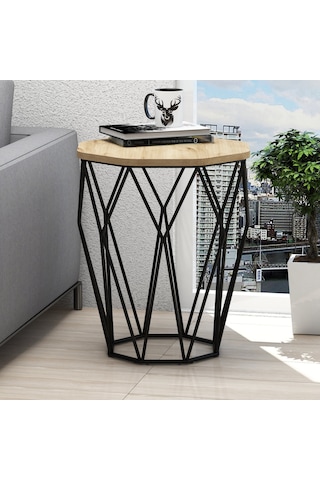 Variant Sofya Metal Yan Sehpa - Meşe