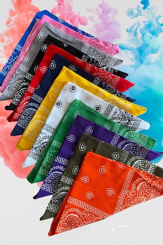 Shopiolog Etnik Desen Bandana Seti 12 Li Unisex