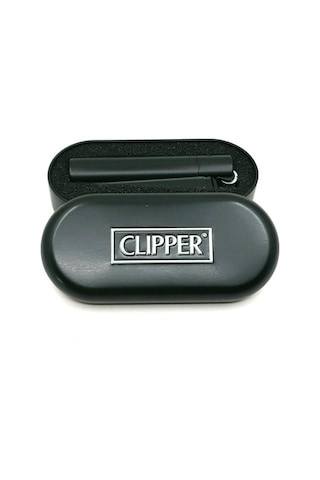 Clipper Metal Siboplu Siyah Çakmak
