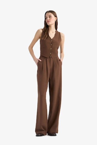 DeFacto Wide Leg Fermuarlı Normal Bel Standart Boy Geniş Paça Keten Karışımlı Palazzo Pantolon E6210AX25SPBN254