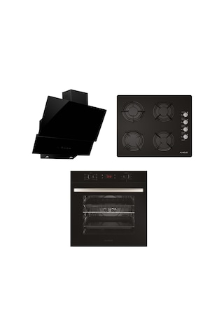 Alveus Premium MFA 627 - GLS 640 - MOD 3000 Siyah Ankastre Set