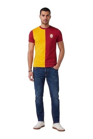 Gsstore Galatasaray Parçalı 5 Yıldız Yetişkin T-shirt Kırmızı - Sarı