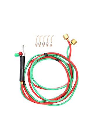 Yuntech01 Mini Mikro Oksijen Kaynak Torcu, 5 Değiştirilebilir Uçlu, 1.5m Esnek Hortum, 6000 F Isı, Çelik-gümüş-gerçek Altın-kauçuk Kaynaklama İçin