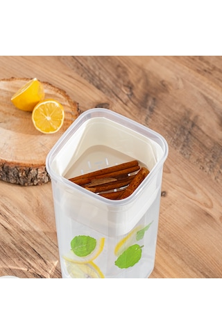 Porsima 1110 Detoks Sürahi & Limonluklu Matara Şeffaf-beyaz 2 Lt