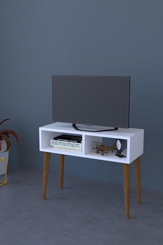 Retro Tv Sehpası Ünitesi - Beyaz