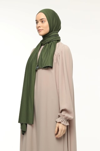 Altobeh Tesettür Kadın Düz Renk Penye Şal Hijab - Haki