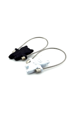 Ip Atlayan Domuzcuklar Siyah Beyaz Metal Anahtarlık Seti KC980