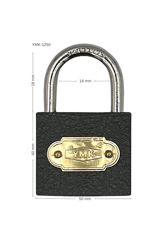 Ymk Kancalı Asma Kilit Kısa Gri 50 Mm