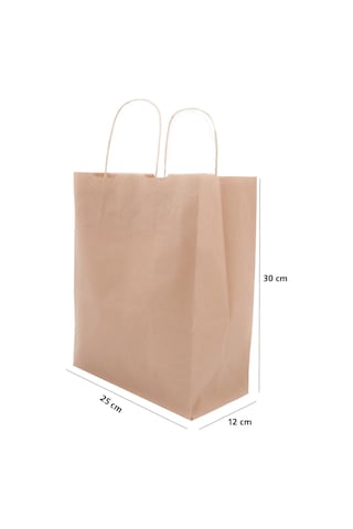 Kraft Kağıt Poşet (Çanta) 25x30x12 - (25'Li Paket) Kraft Kağıt Poşet (Çanta) 25x30x12 - (25'Li Paket)