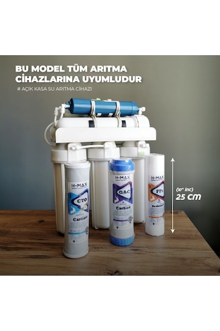 Tüm Açık Kasa Su Arıtma Cihazlarına Uyumlu 5'Li Filtre Seti 458243957