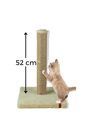 52cm Lüx Tırmalama Tahtası Catnipli Jüt Tırmalama Krem Minder Yüzey