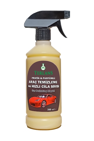 Terlans Parfümlü Hızlı Cila Parlatma Sıvısı 500ml mikrofiber Bez